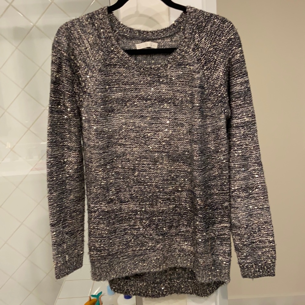 Tunic sweater with sequins